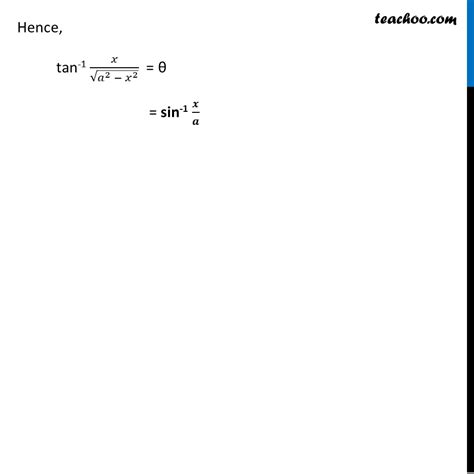 Ex 2 2 6 Class 12 Inverse CBSE Tan 1 X Root A2 X2