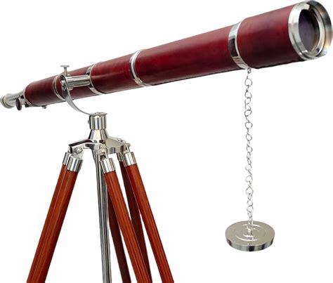 Vintage Nautical Royal Brass Nickel Chrome Finish Telescope Orange