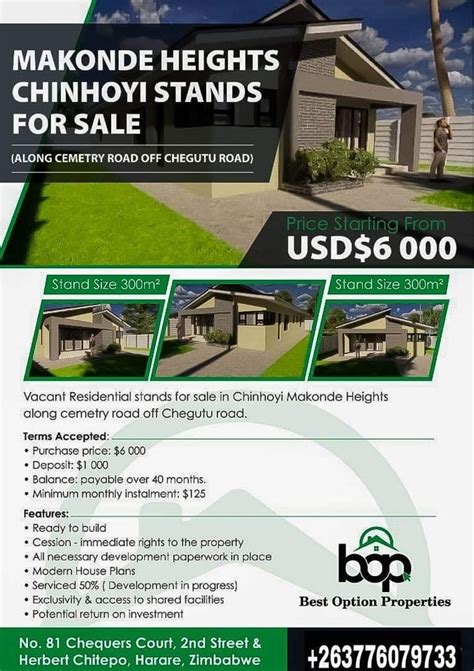 Makonde Heights M Residential Stands For Sale Savemari