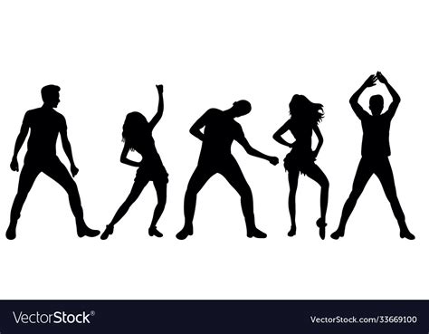 Group Dancing Clipart Black And White