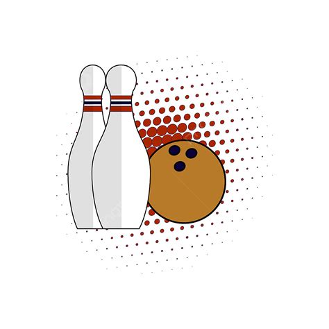 Ten Pin Bowling Vector Hd Images Bowling Ball With Pins Bowling