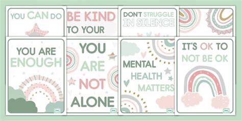 Mental Health Awareness Month Posters L Enseignant A Fait