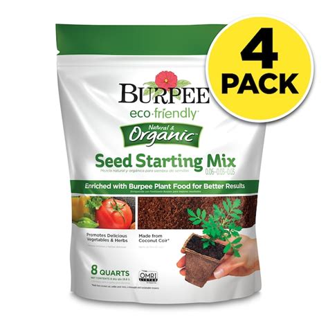 Burpee 4 Pack Organic Natural Seed Starting Mix In The Seed Starters