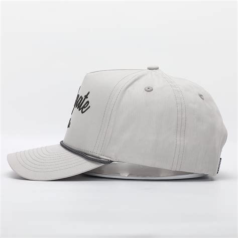 Five Panel Embroidery Rope Gray Baseball Cap Wholesale