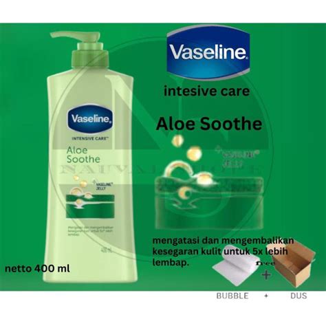 Jual Vaseline Hand Body Lotion Intensive Care Aloe Vera Soothe 400ml Shopee Indonesia