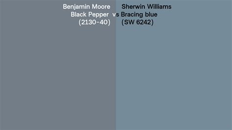 Benjamin Moore Black Pepper 2130 40 Vs Sherwin Williams Bracing Blue