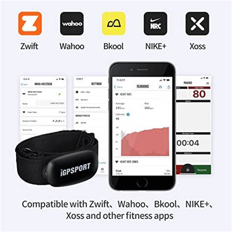 Igpsport Hr40 Heart Rate Monitor Bluetooth And Ant With Chest Strap For Running Cycling Gym And