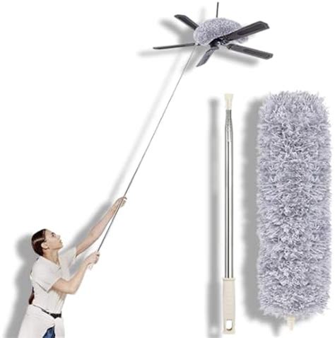 CEPILLO Microfiber Feather Duster Bendable Extendable Fan Cleaning