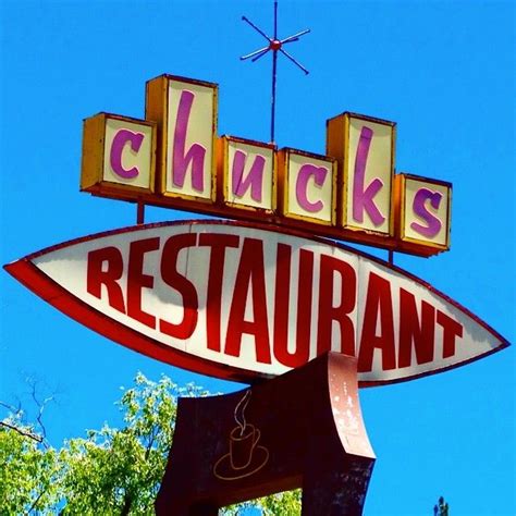 Chucks Restaurant Vintage Neon Signs Googie Neon Signs