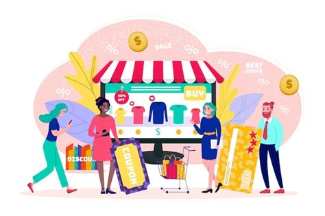 Concepto De Tienda En L Nea Venta Compradores De Clientes De Personas