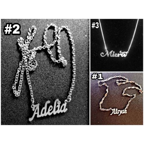 Jual Kalung Nama Silver Anti Karat Dan Anti Luntur Maks Huruf