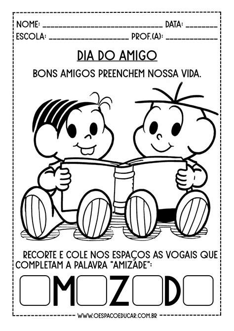 Atividade Sobre Amizade Educação Infantil