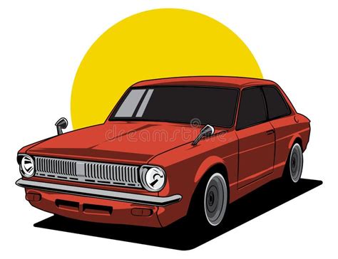 70s Car Concept Desain In Illustration Vector Ideas Stock Vector Illustration Of Isolated