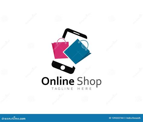 Online Shop Vector Logo For Business Stock Vector Illustration Of