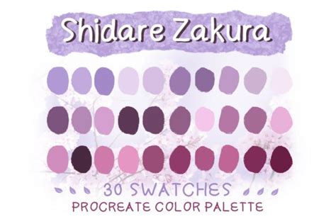 Shidare Sakura Procreate Color Palettes Graphic By Duckyjudy Store