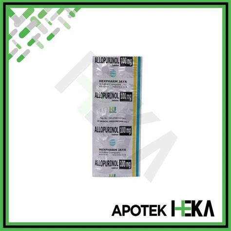 Jual Allopurinol Tablet Mg Strip Tablet Generik Hexpharm Jaya