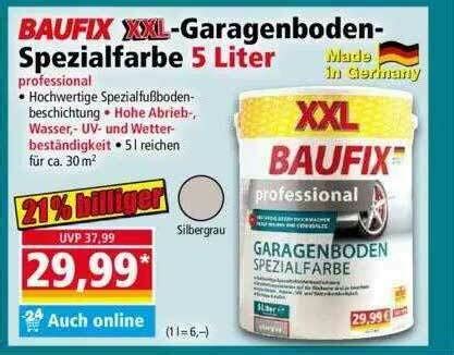 Baufix Xxl Garagenboden Spezialfarbe Liter Angebot Bei Norma