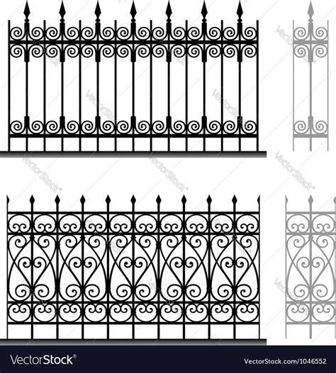 Wrought Iron Modular Railings And Fences Vector Image