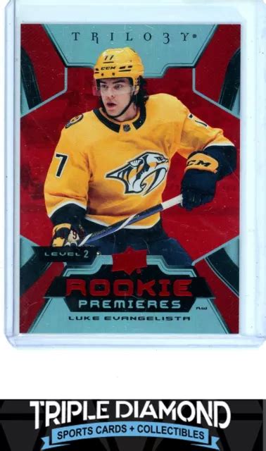 2023 24 UPPER DECK Trilogy Luke Evangelista recrue premières niveau 2