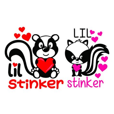 Stinker Skunk Valentines Day Cuttable Design Svg Png Dxf And Eps Etsy