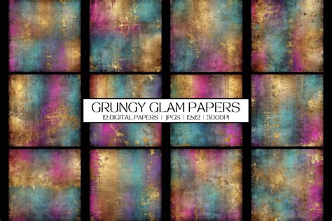 Grungy Glam Papers By Julie Campbell Designs TheHungryJPEG