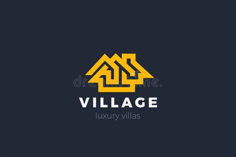 House Logo Real Estate Design Vector Template Architecture Rent Villa