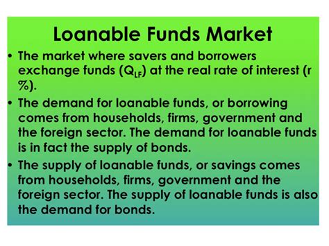 Loanable Funds Market Government Spending Leads To The Loanable Funds Market Represents Money