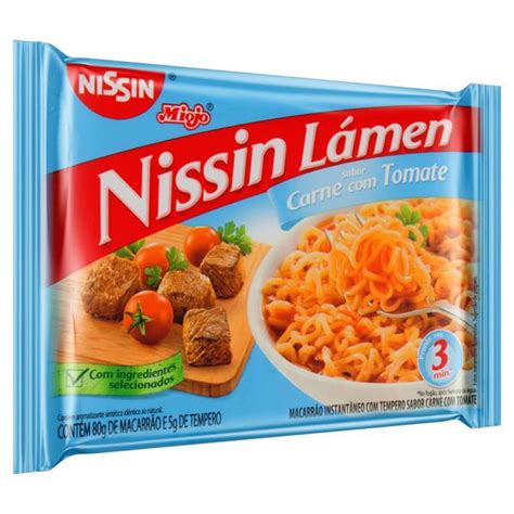 Macarr O Instant Neo Carne Tomate Nissin Miojo L Men Pacote G