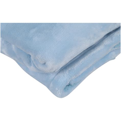 Little Starter Light Blue Perfectly Cozy Royal Plush Blanket 30 X 40