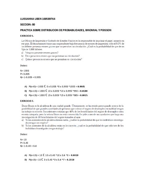 100589764 Practica Sobre Distribución Binomial Y Poisson LUISSANNA