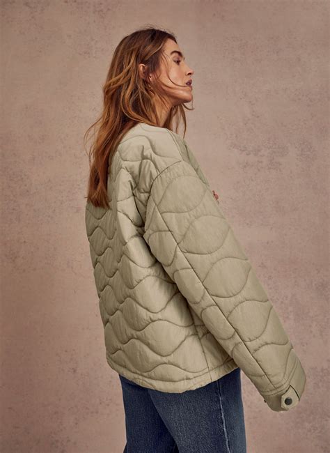 Sage Green Quilted Jacket Mint Velvet