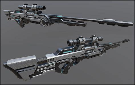 Futuristic sniper rifle