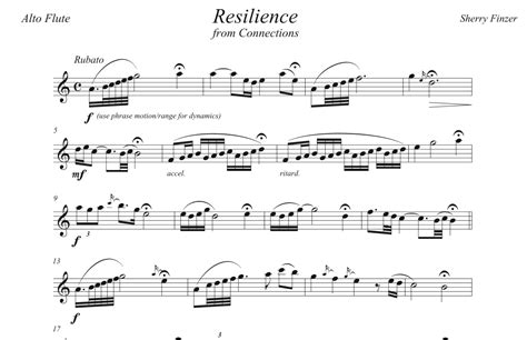 Resilience Sheet Music Sherry Finzer Flute Solo