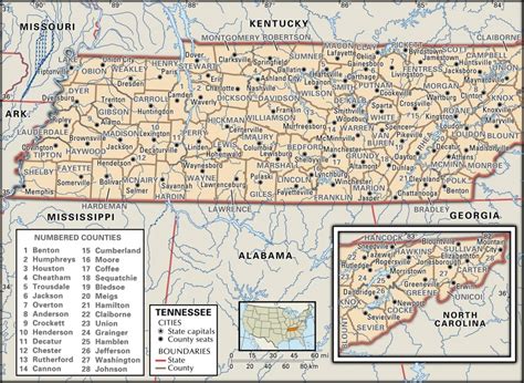 Printable Map Of Tennessee Counties And Cities | Printable Maps