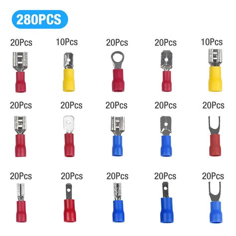 Pcs Assorted Crimp Spade Terminal Insulated Ubuy India