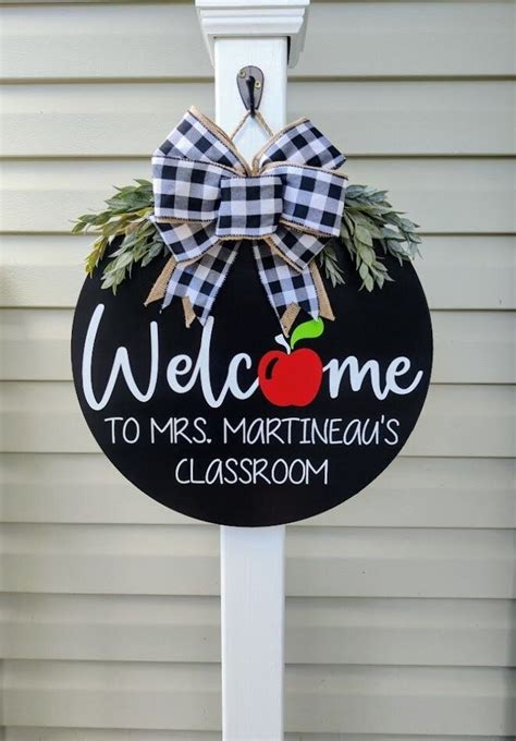 Classroom Door Decor Welcome To Our Classroom Sign Teachers Name Sign Classroom Sign Teacher