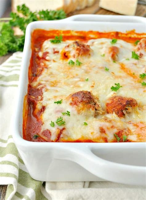 Dump And Bake Meatball Ravioli Casserole The Seasoned Mom