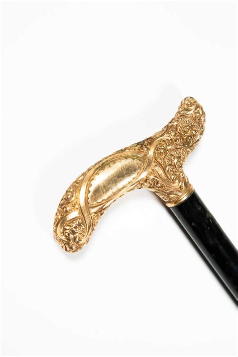 Yellow Gold Handled Cane