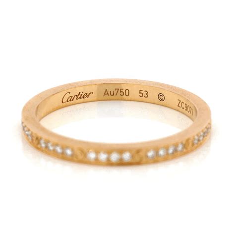 Cartier Love Band 3 Ring Set 18k Rose Gold Diamonds And Ceramic For