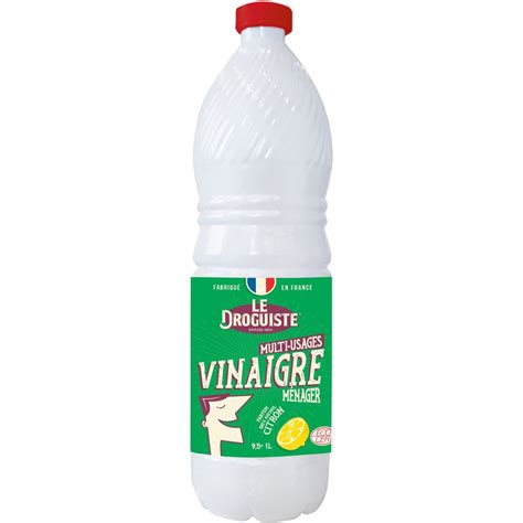 LE DROGUISTE Vinaigre ménager multi usages parfum citron 1l pas cher