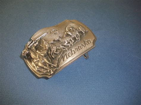 Nebraska Commemorative Belt Buckle Rare Siskiyou Gem