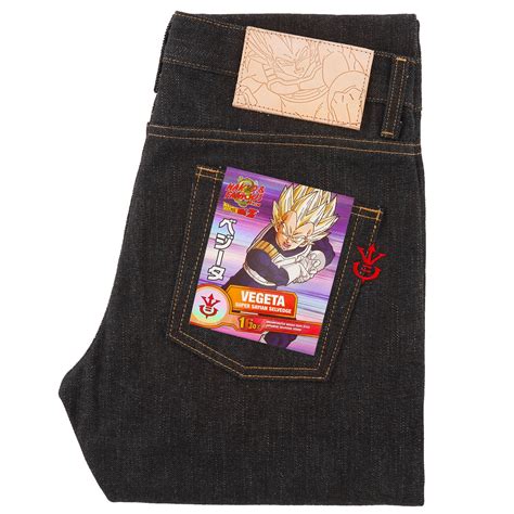 Naked Famous X Dragonball Z Vegeta Super Saiyan Selvedge Indigo