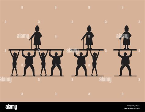 Ratio Of Workers To Pensioners In Silhouette Aging Population Problem