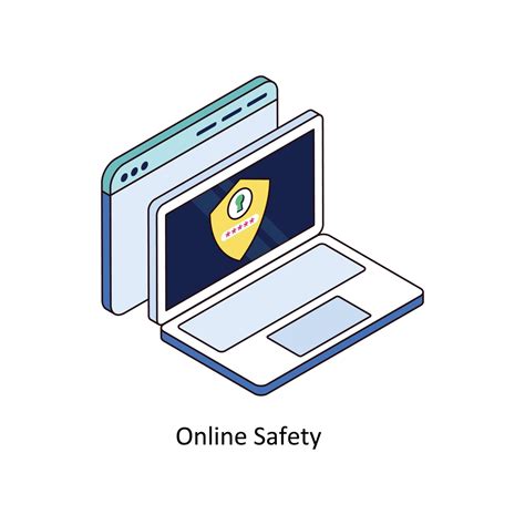 Online Safety Vector Isometric Icons. Simple stock illustration ...