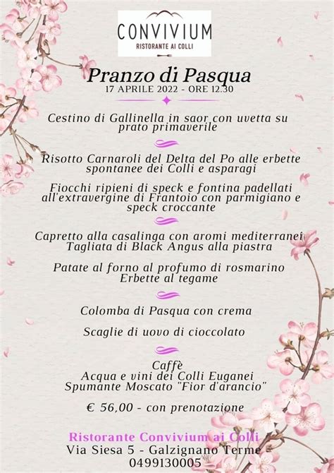 Pranzo Di Pasqua Nel Cuore Dei Colli Euganei Il Aprile