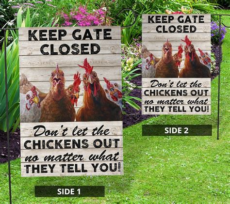 Keep Gate Closed Dont Let The Chickens Out No Matter What Etsy