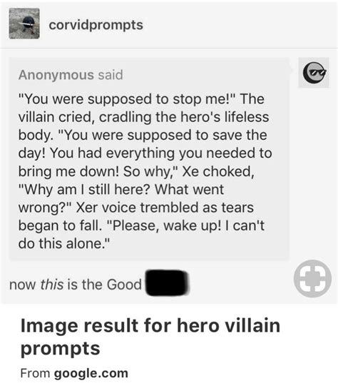 Villainhero Prompt Writing Inspiration Prompts Writing Prompts