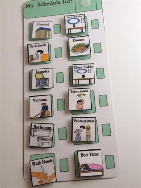 Daily Home Visual Aid Schedule Afternoon Chart Autism Pecs Etsy Artofit