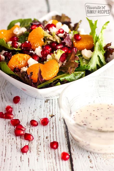 Christmas Salad With Creamy Poppy Seed Dressing Is A Colorful And