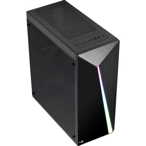 Gabinete Aerocool Gamer Shard RGB LED Preto Mid Tower Terabyte